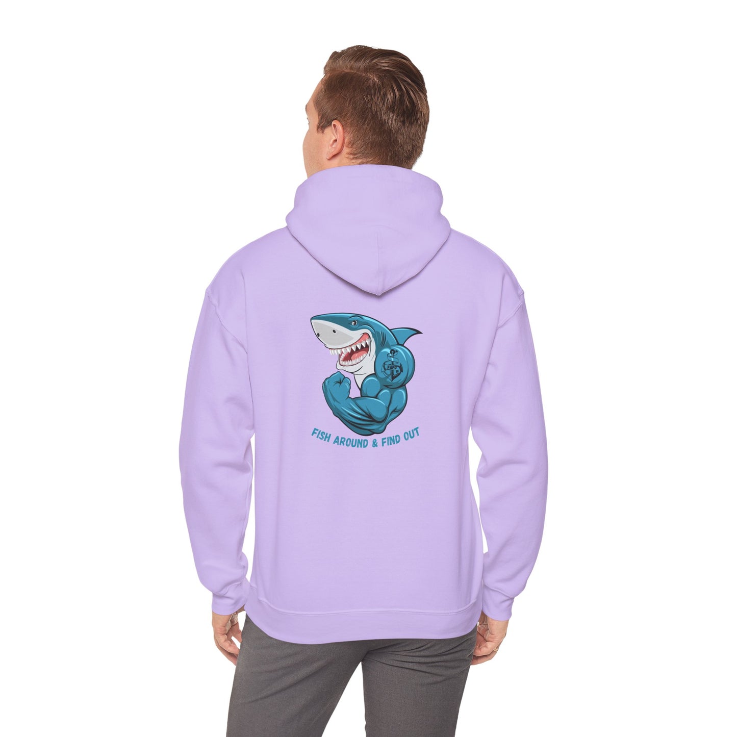 "FAFO - Fish Around and Find Out" Shark Unisex Heavy Blend™ Hooded Sweatshirt - Fun & Casual Streetwear