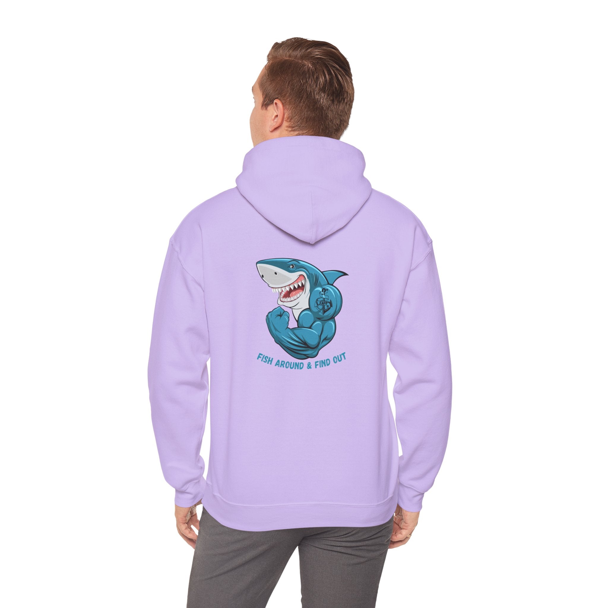 "FAFO - Fish Around and Find Out" Shark Unisex Heavy Blend™ Hooded Sweatshirt - Fun & Casual Streetwear
