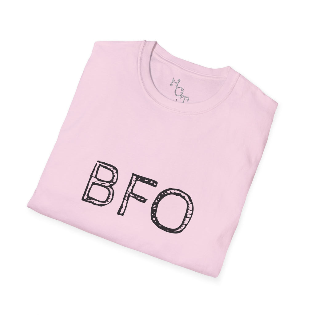 "BFO: Boat Flips Only" Unisex Softstyle T-Shirt - Perfect for Fishing Enthusiasts