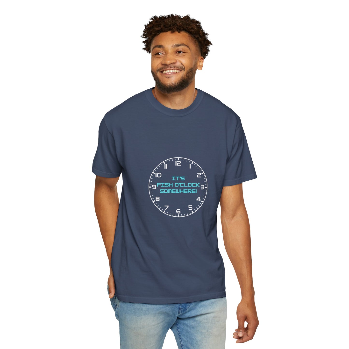 Unisex "It's Fish O'Clock Somewhere!" T-Shirt - Fun Garment-Dyed Tee for Fishing Lovers