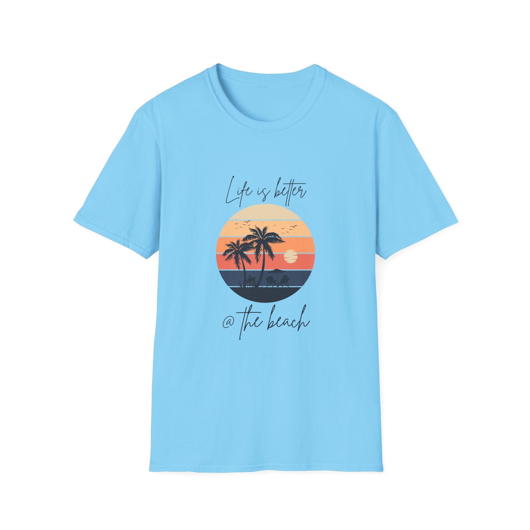 Life is Better @ The Beach Unisex Softstyle T-Shirt