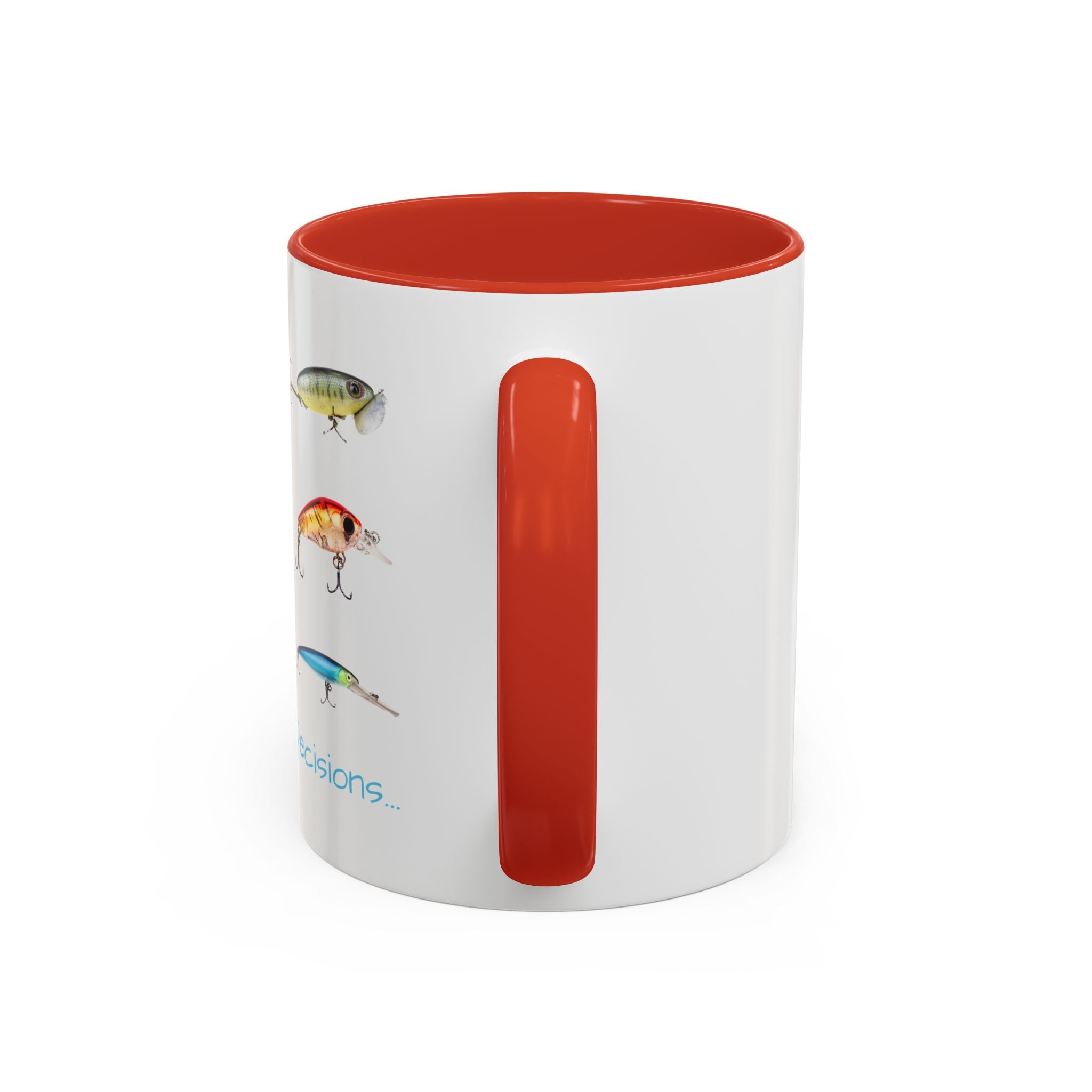 Angler's Accent Coffee Mug - "Decisions...Decisions..." Perfect for Fishing Enthusiasts