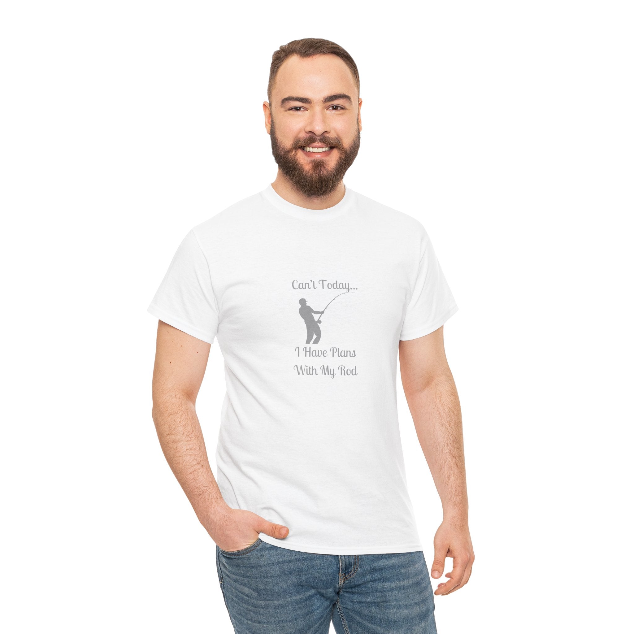"Can't Today...I Have Plans With My Rod" Funny Fishing Softstyle Tee — Gift for Anglers