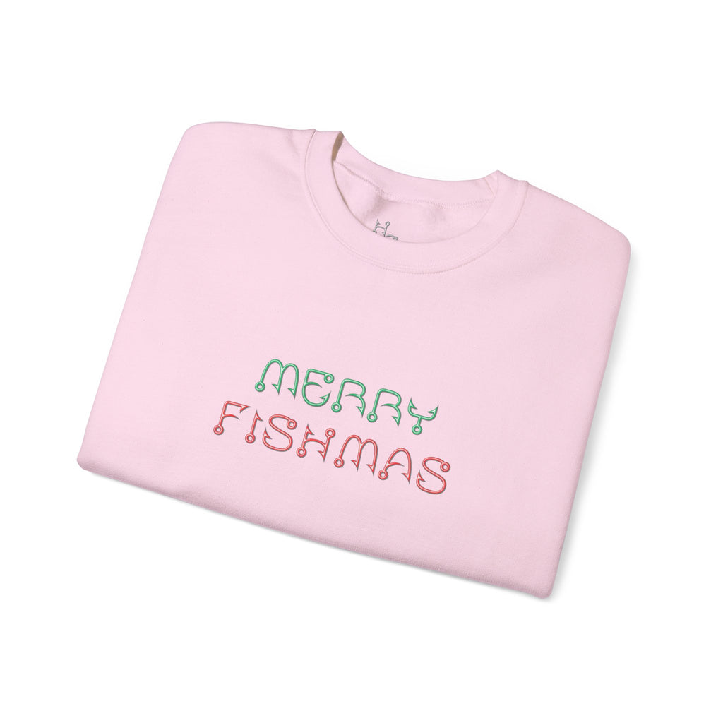 Sweatshirt — "Merry Fishmas" Pastel Holiday Crewneck