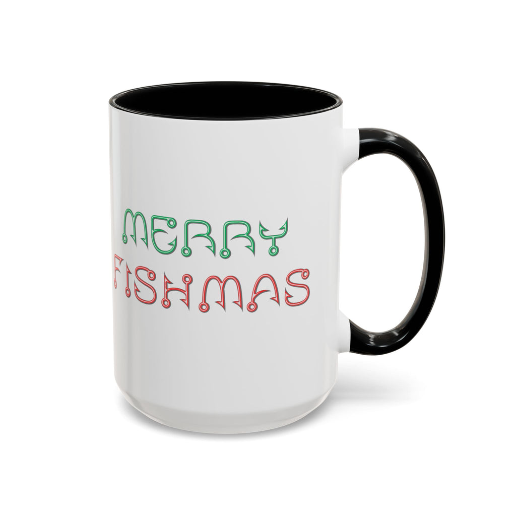 Merry Fishmas Coffee Mug — Funny Holiday Fishing Gift (11/15 oz)