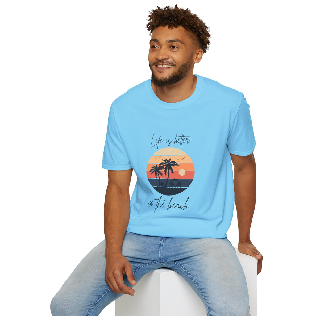 Life is Better @ The Beach Unisex Softstyle T-Shirt