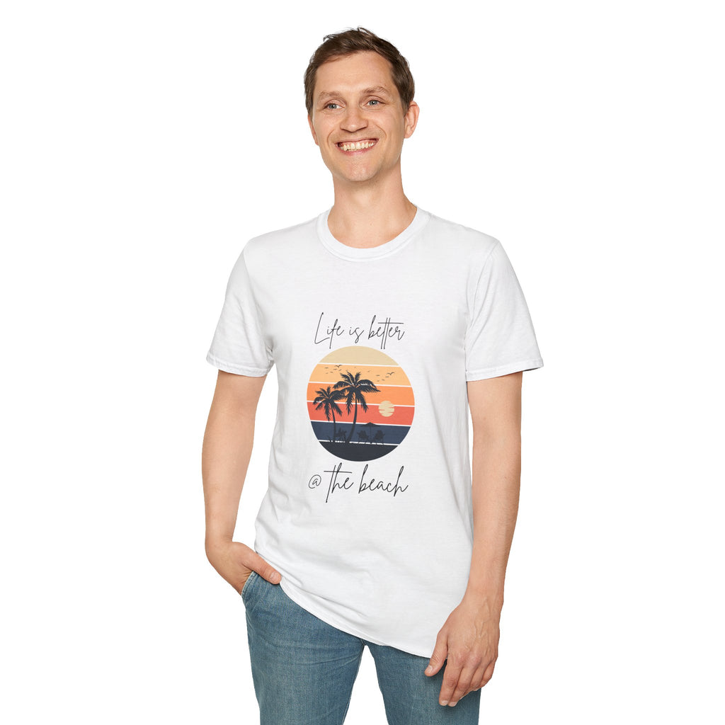 Life is Better @ The Beach Unisex Softstyle T-Shirt