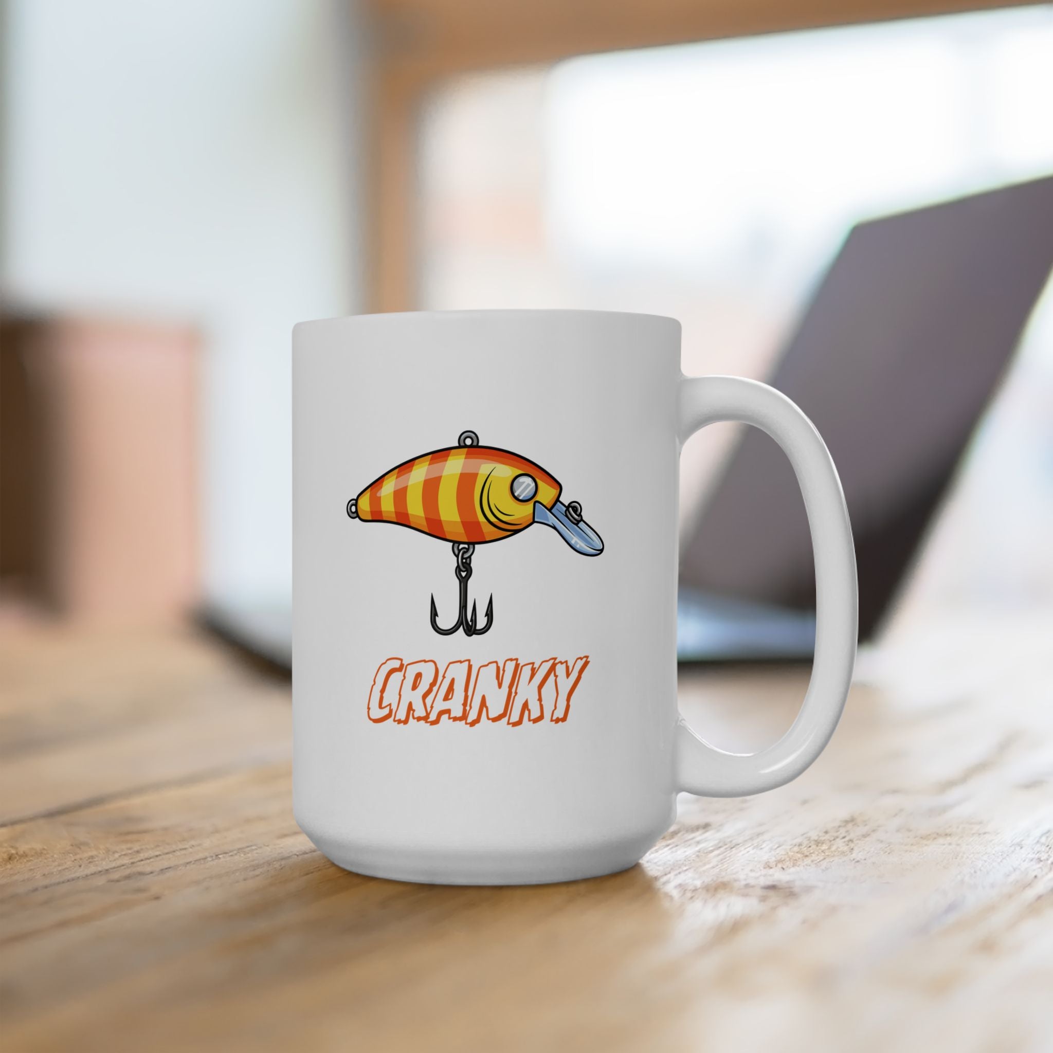 "Cranky" Fishing Themed Ceramic Mug — (11oz, 15oz)