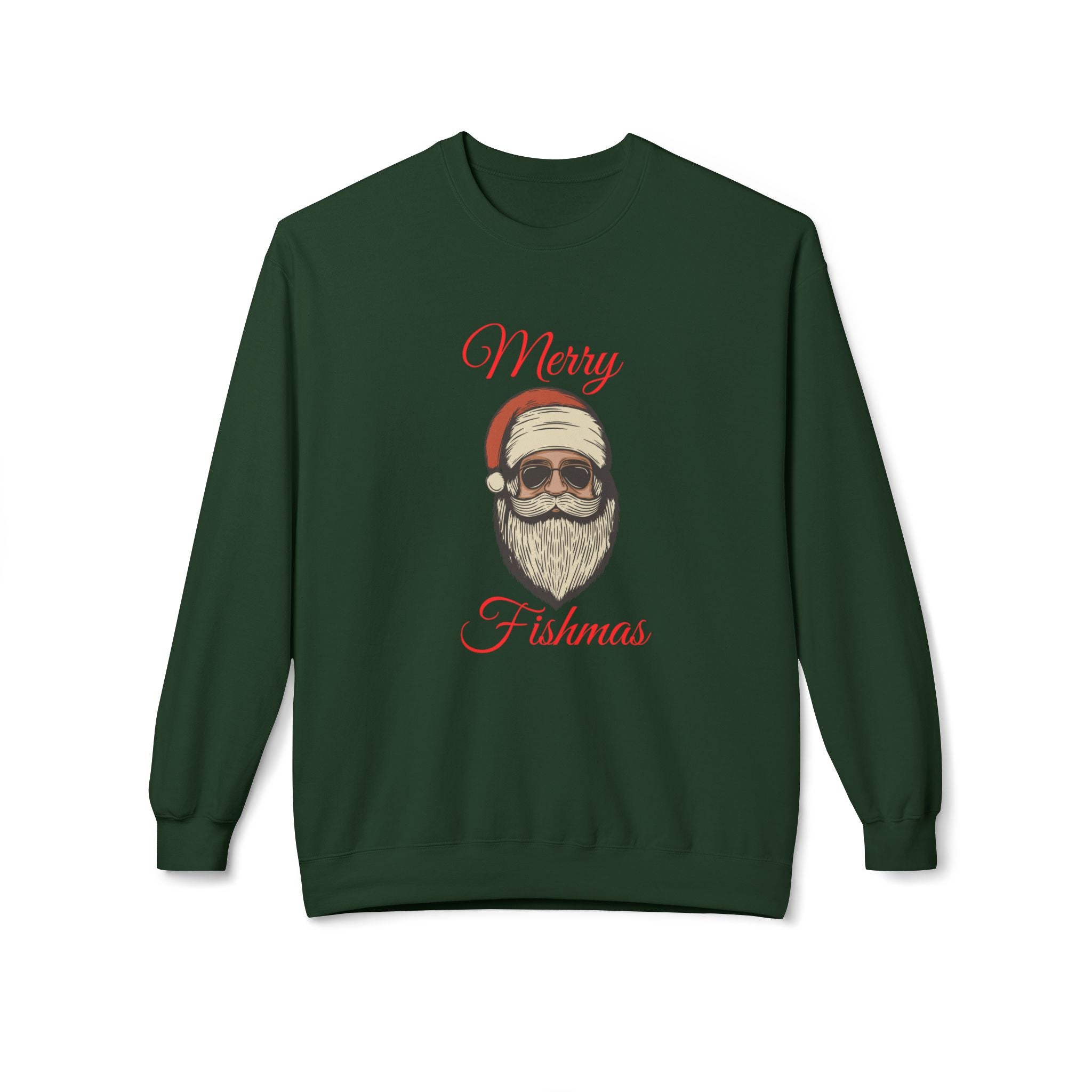 Merry Fishmas Sweatshirt — Santa Fish Holiday Crewneck