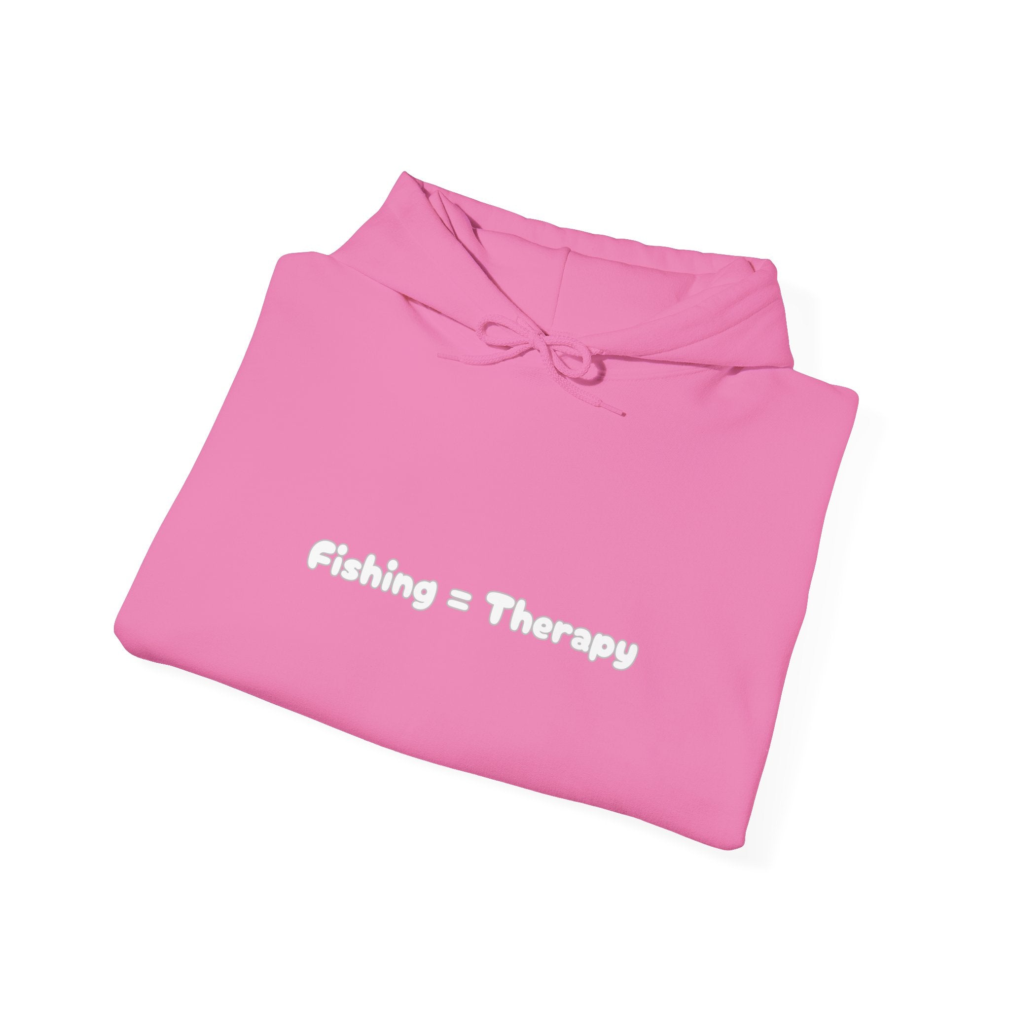 "Fishing = Therapy" Unisex Heavy Blend Hoodie - Perfect Gift for Anglers & Outdoor Lovers