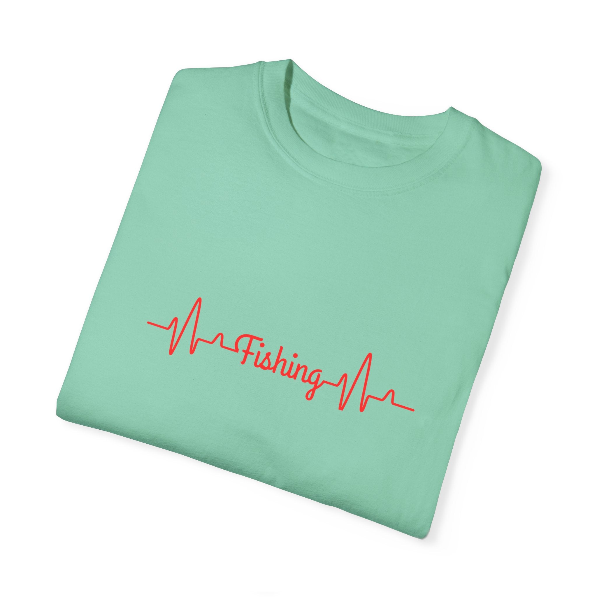 "Fishing Heartbeat" Unisex Garment-Dyed T-Shirt