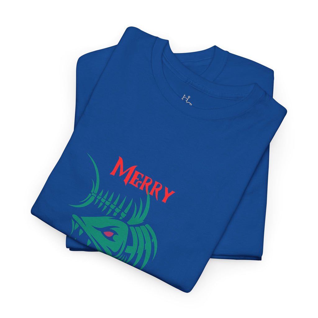 Fishmas Graphic Tee — "Merry Fishmas" Christmas Fishing T-Shirt