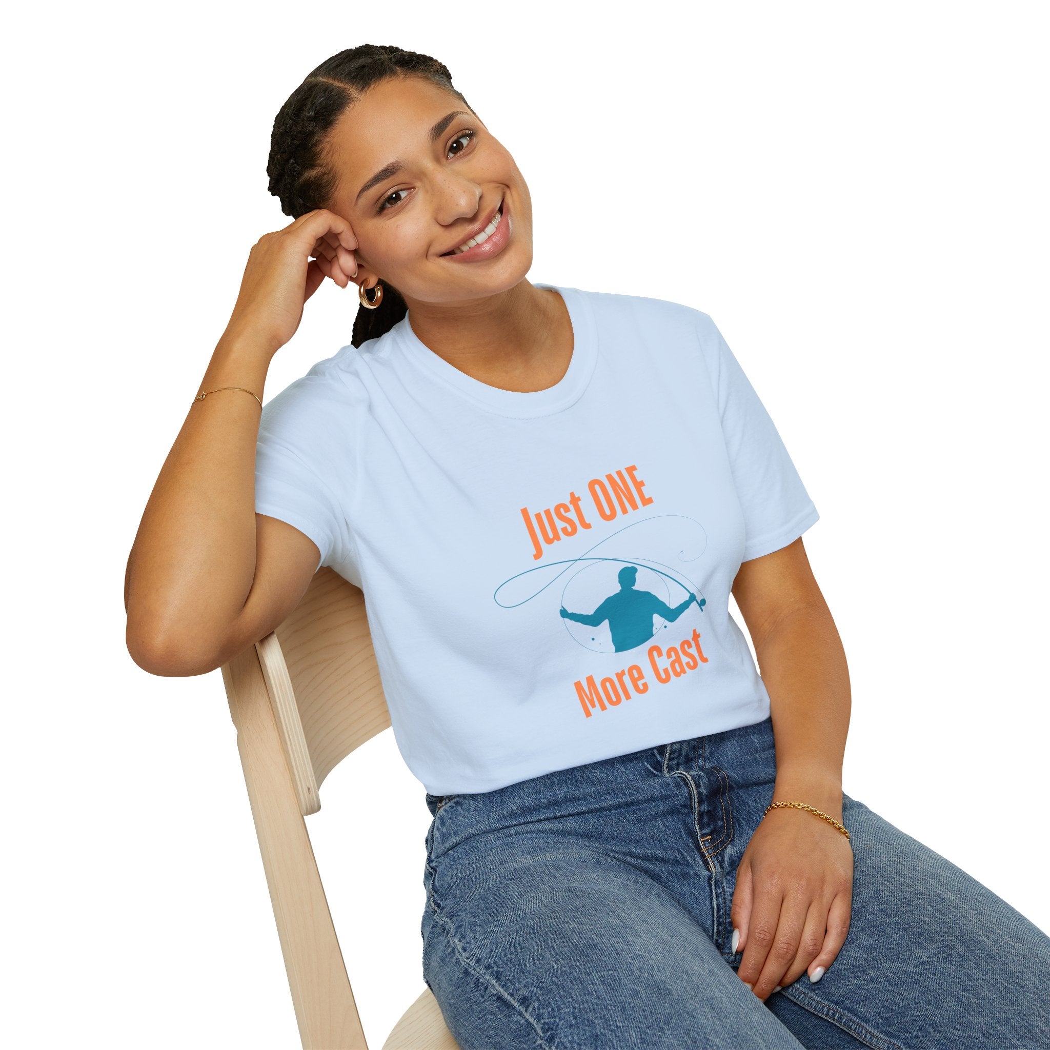 "Just ONE More Cast" Fishing T-Shirt - Unisex Softstyle Tee