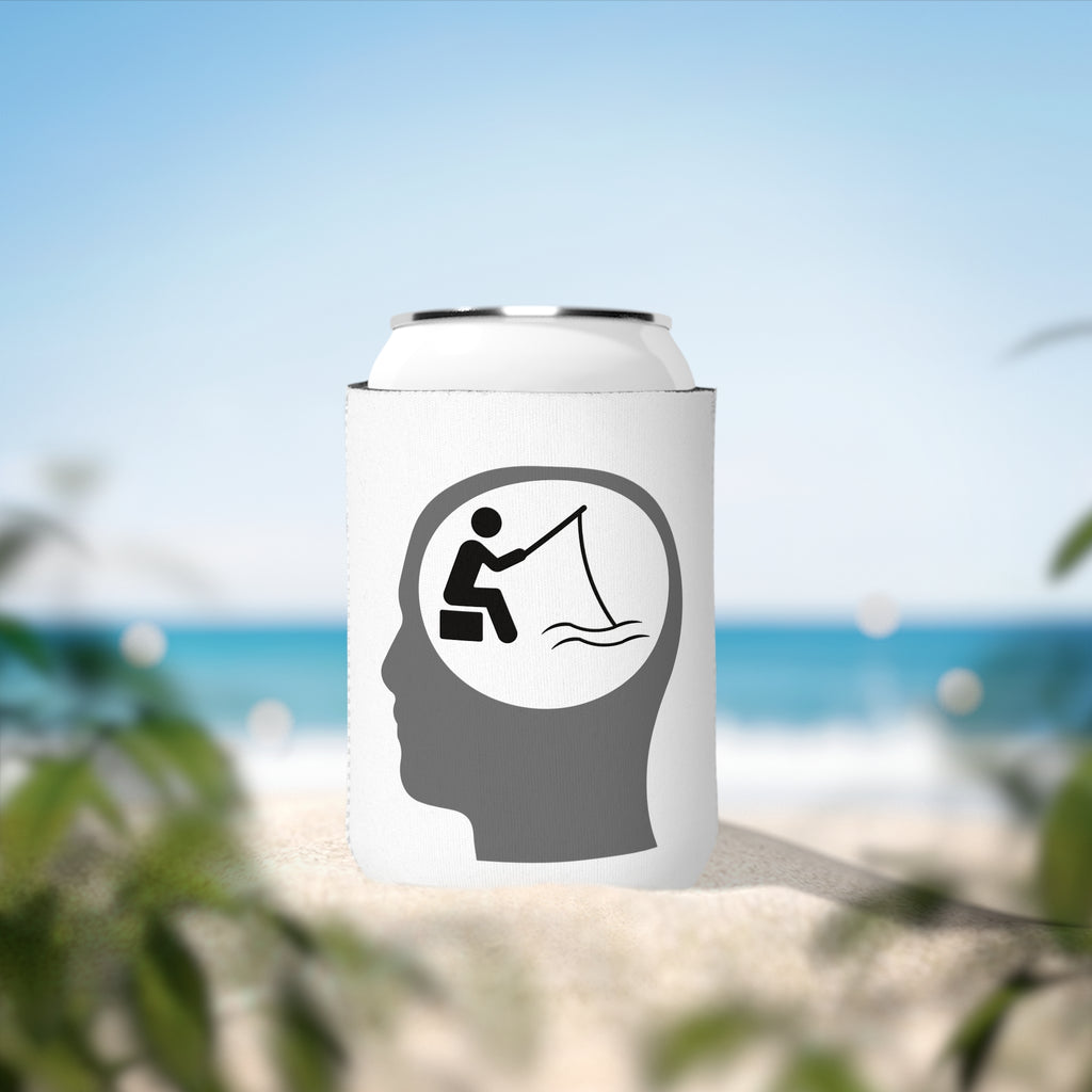 "Fishing on the Brain" Can Cooler Sleeve - Perfect for Outdoor Fun and Relaxation