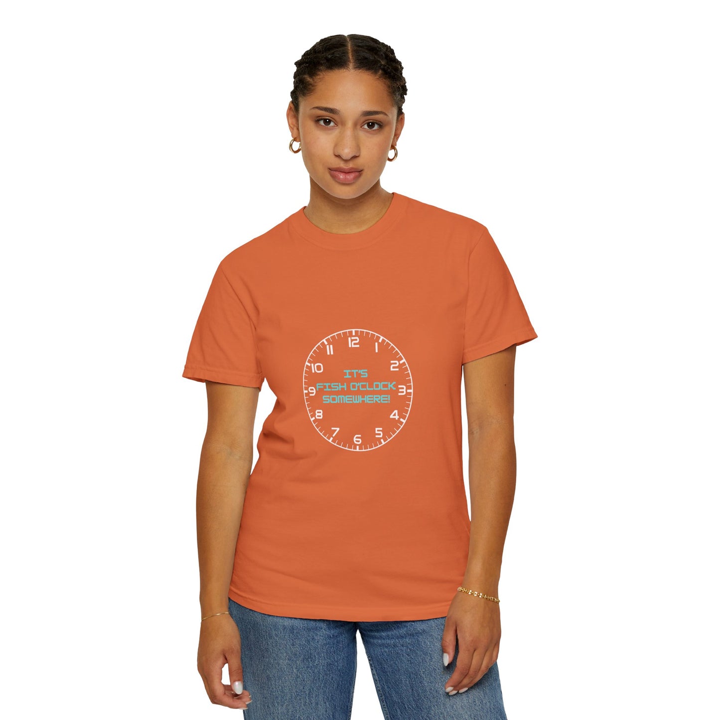 Unisex "It's Fish O'Clock Somewhere!" T-Shirt - Fun Garment-Dyed Tee for Fishing Lovers