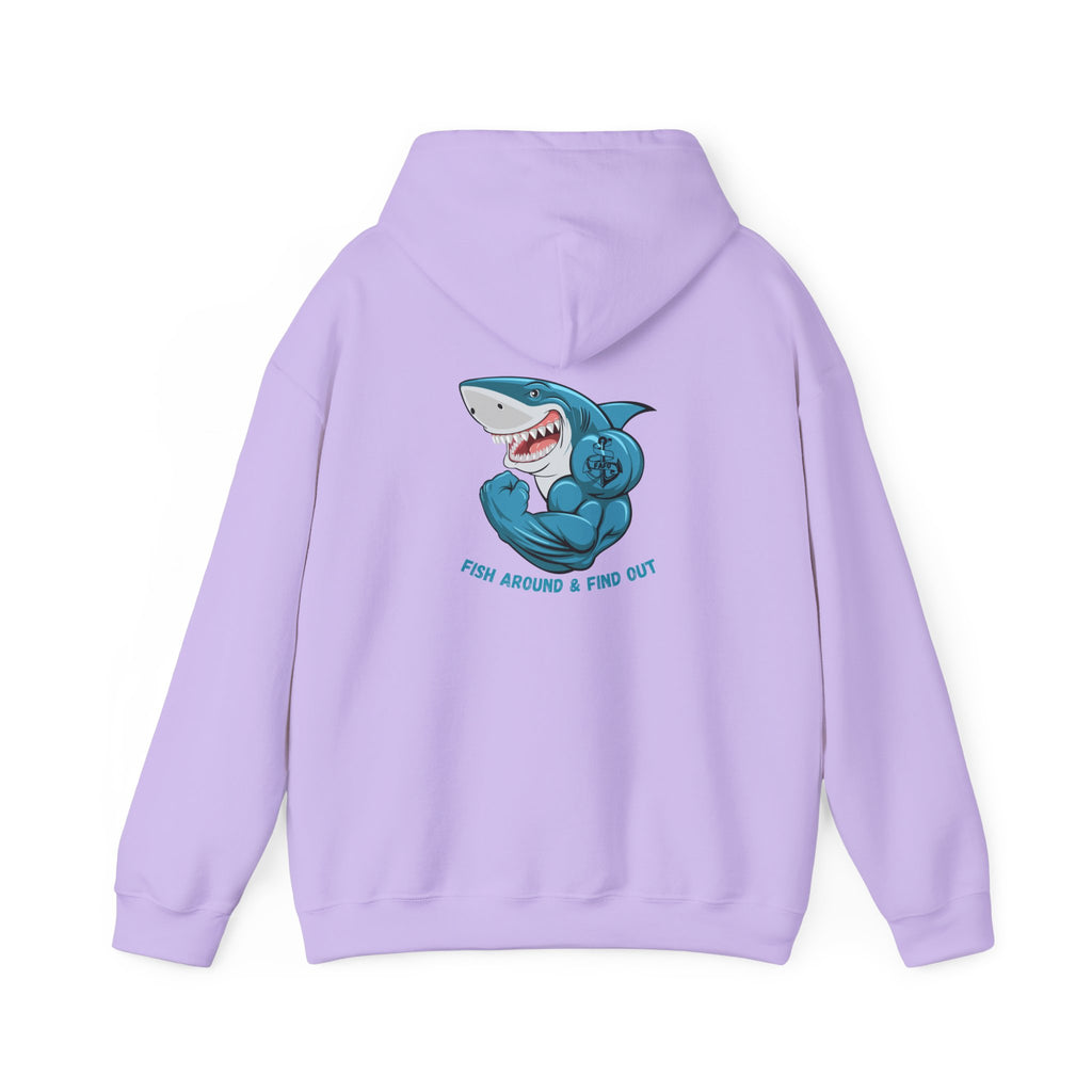 "FAFO - Fish Around and Find Out" Shark Unisex Heavy Blend™ Hooded Sweatshirt - Fun & Casual Streetwear