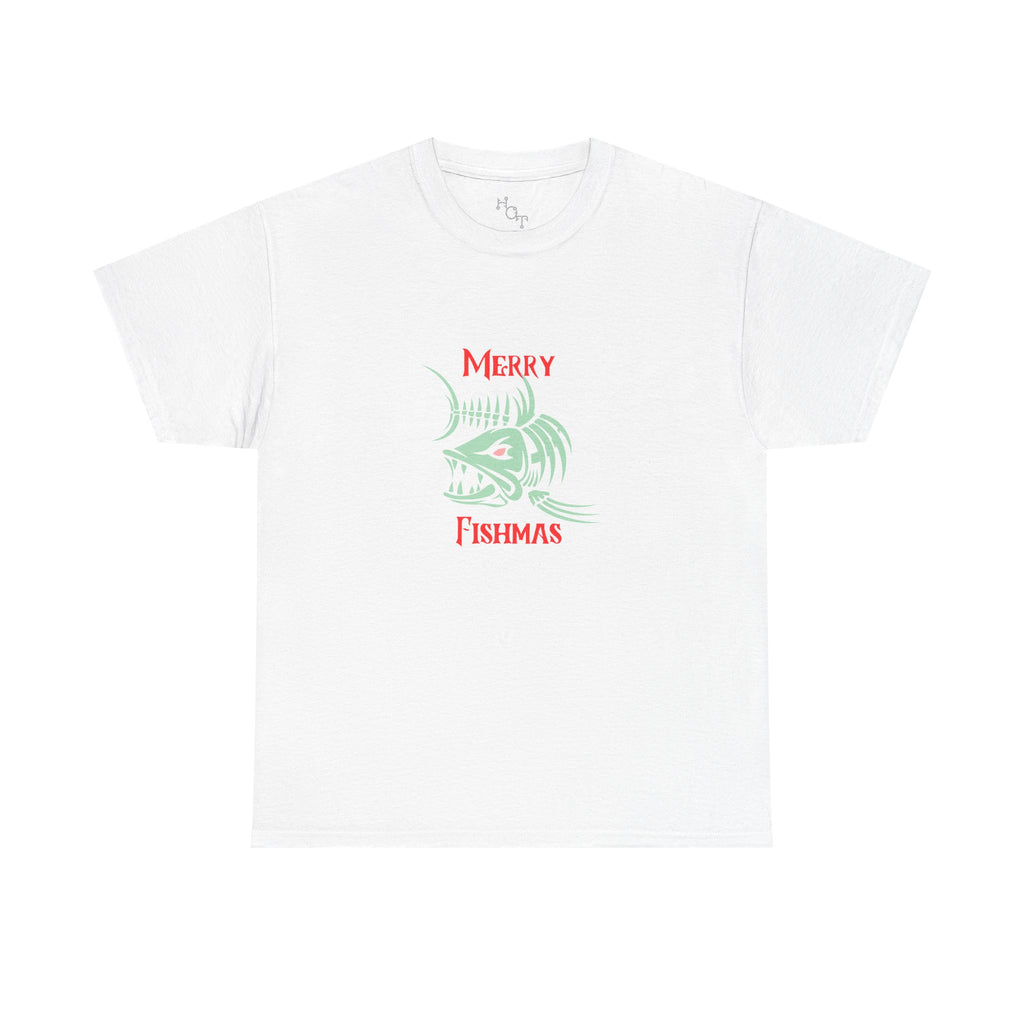 Fishmas Graphic Tee — "Merry Fishmas" Christmas Fishing T-Shirt