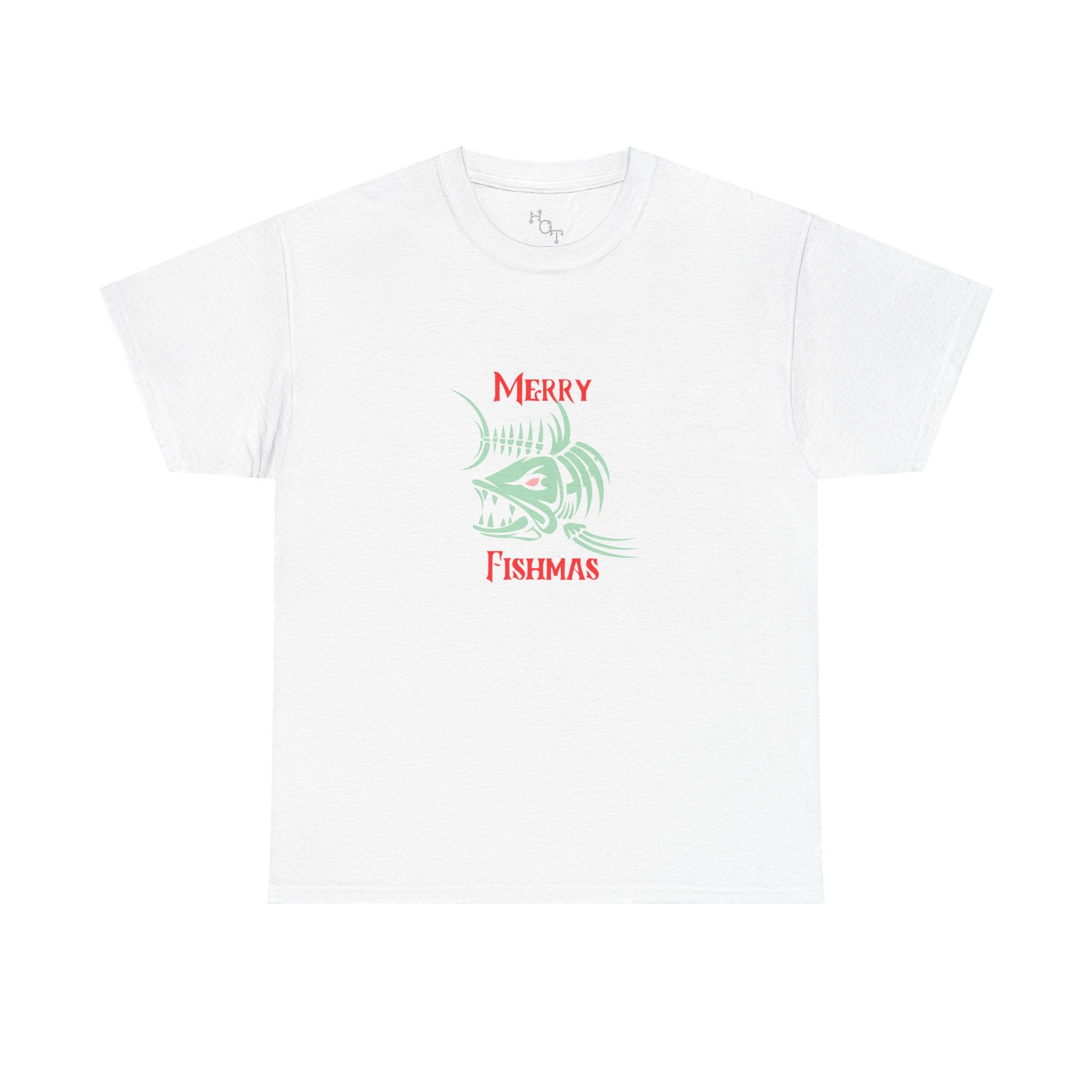 Fishmas Graphic Tee — "Merry Fishmas" Christmas Fishing T-Shirt