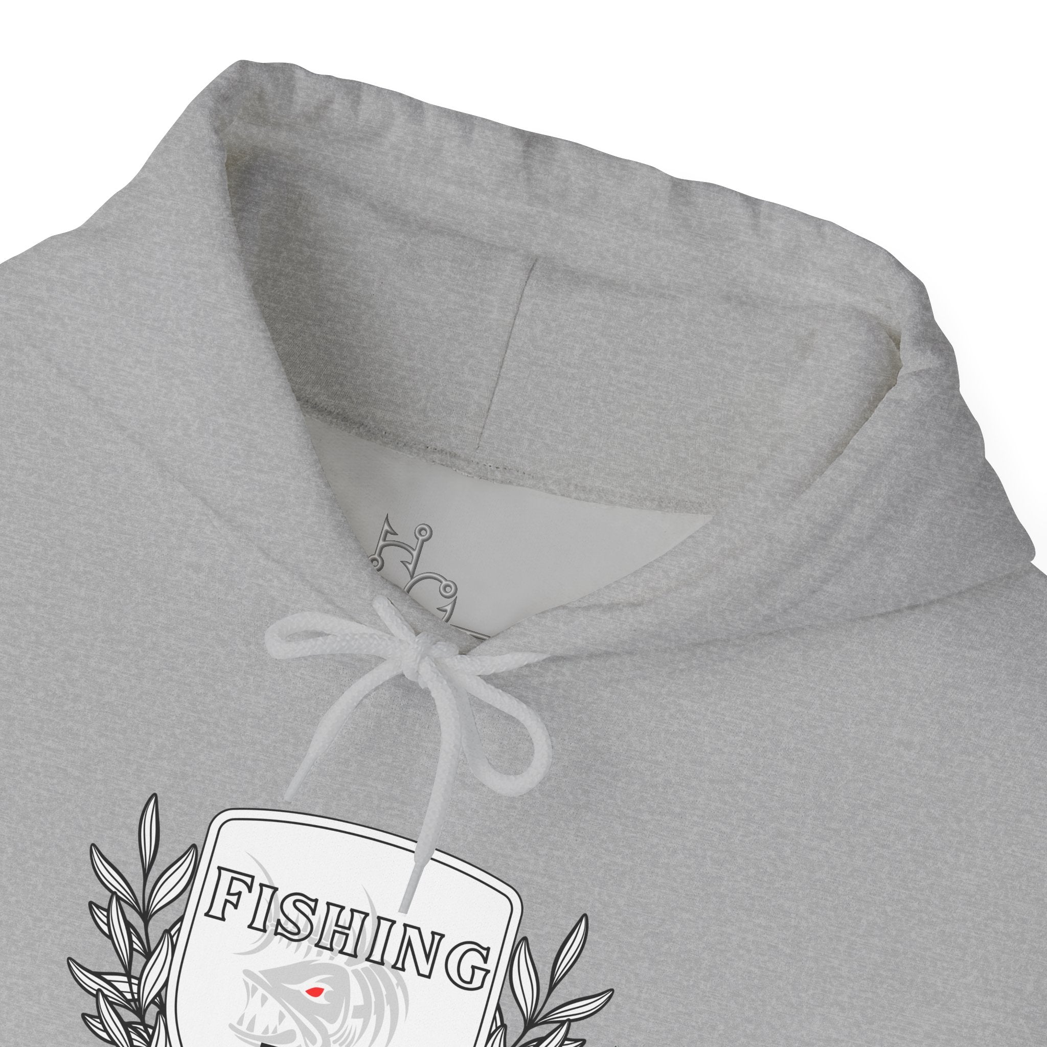 "Fishing University" Unisex Heavy Blend Hoodie - Fun Design for Fishermen