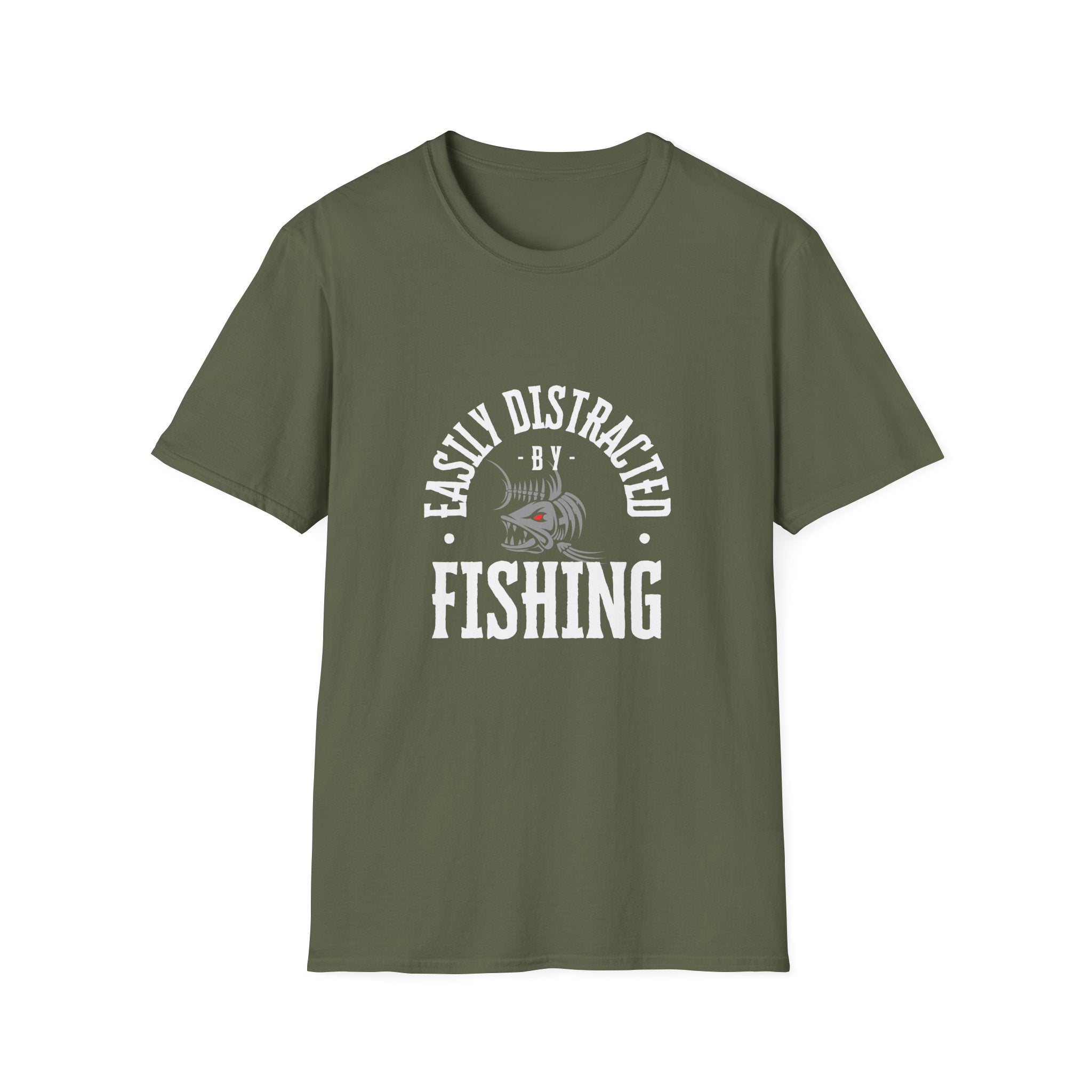 "Easily Distracted by Fishing" Unisex Softstyle T-Shirt