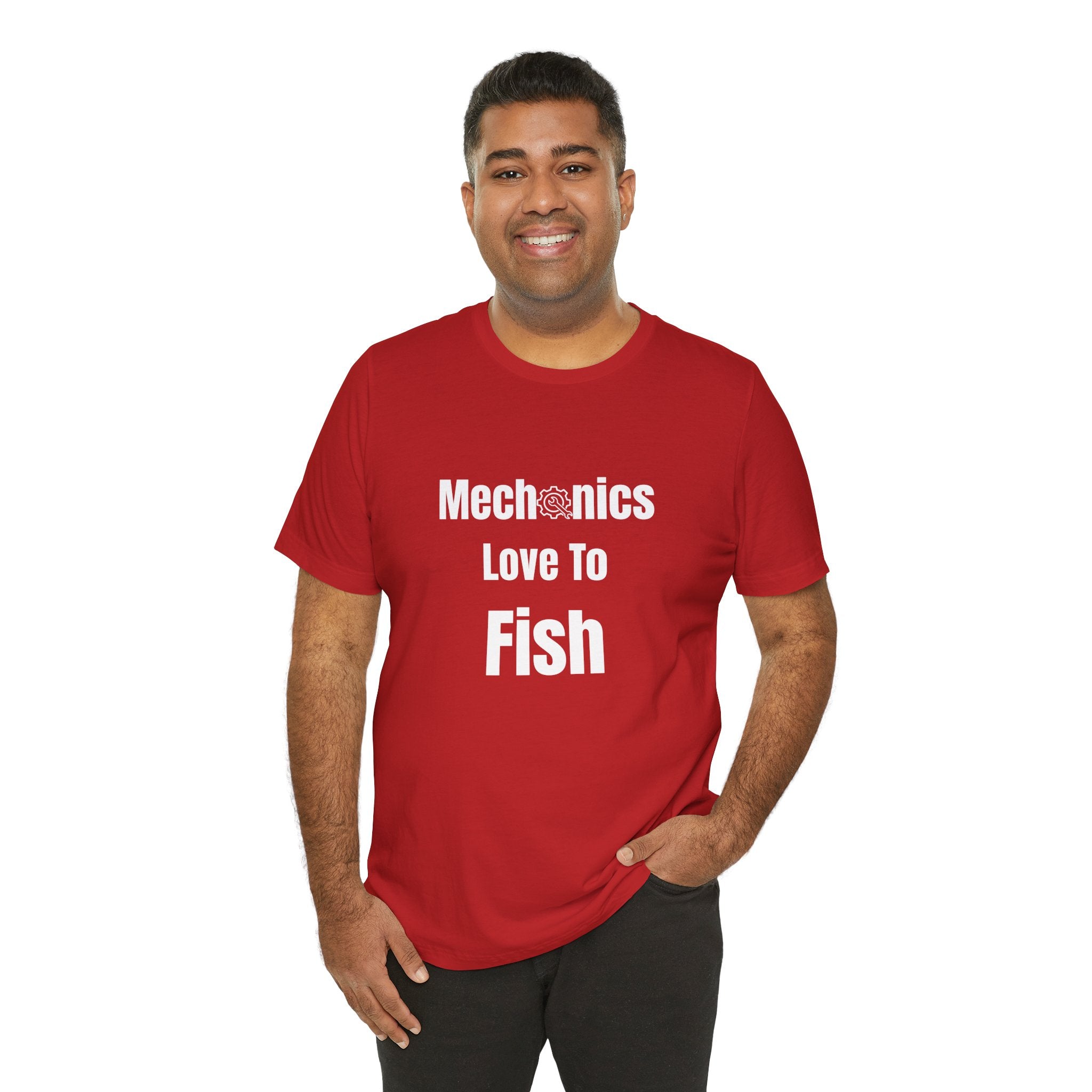 Mechanics Love to Fish T-Shirt — Funny Fishing Tee for Mechanics, Dad Gift