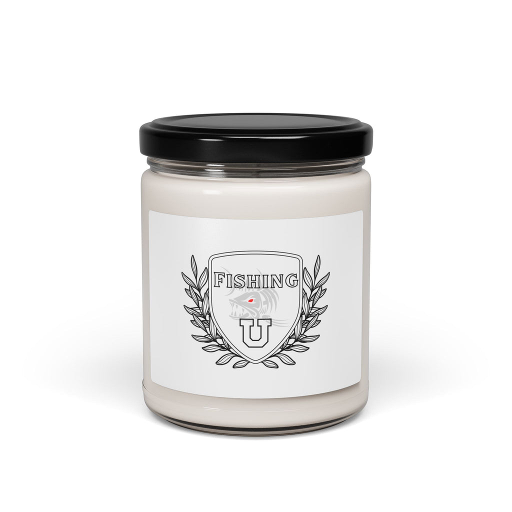"Fishing University" Funny Fishing Soy Candle (9oz) — Gift for Anglers