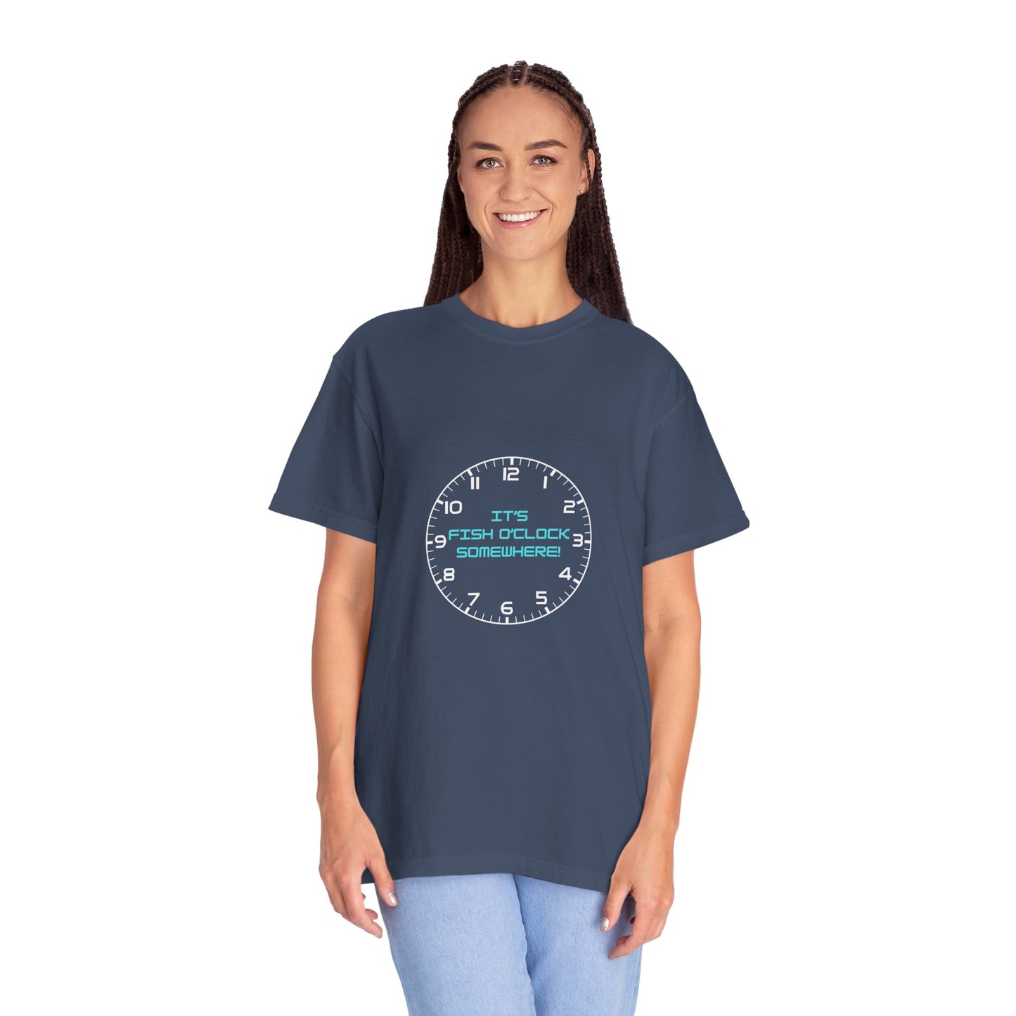 Unisex "It's Fish O'Clock Somewhere!" T-Shirt - Fun Garment-Dyed Tee for Fishing Lovers