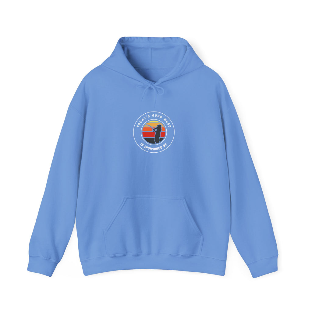 "Today's Good Mood Is Sponsored By Fishing" Retro-Inspired Unisex Hoodie with Cool Graphic Design