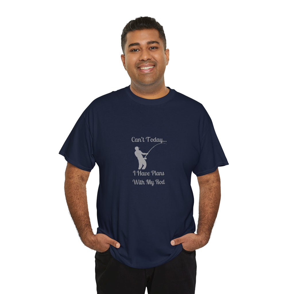"Can't Today...I Have Plans With My Rod" Funny Fishing Softstyle Tee — Gift for Anglers