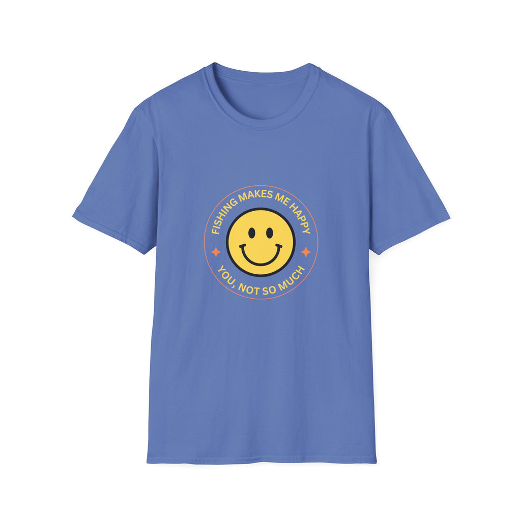 "Fishing Makes Me Happy" Unisex Softstyle T-Shirt