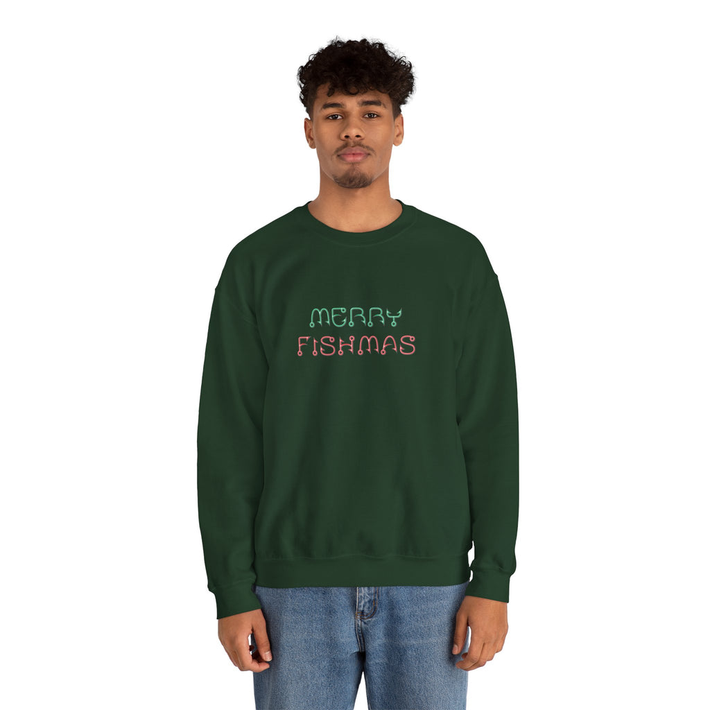Sweatshirt — "Merry Fishmas" Pastel Holiday Crewneck