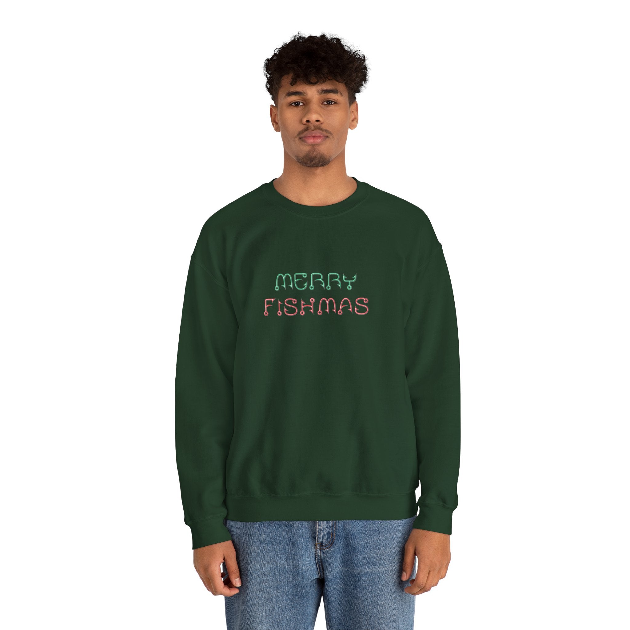 Sweatshirt — "Merry Fishmas" Pastel Holiday Crewneck