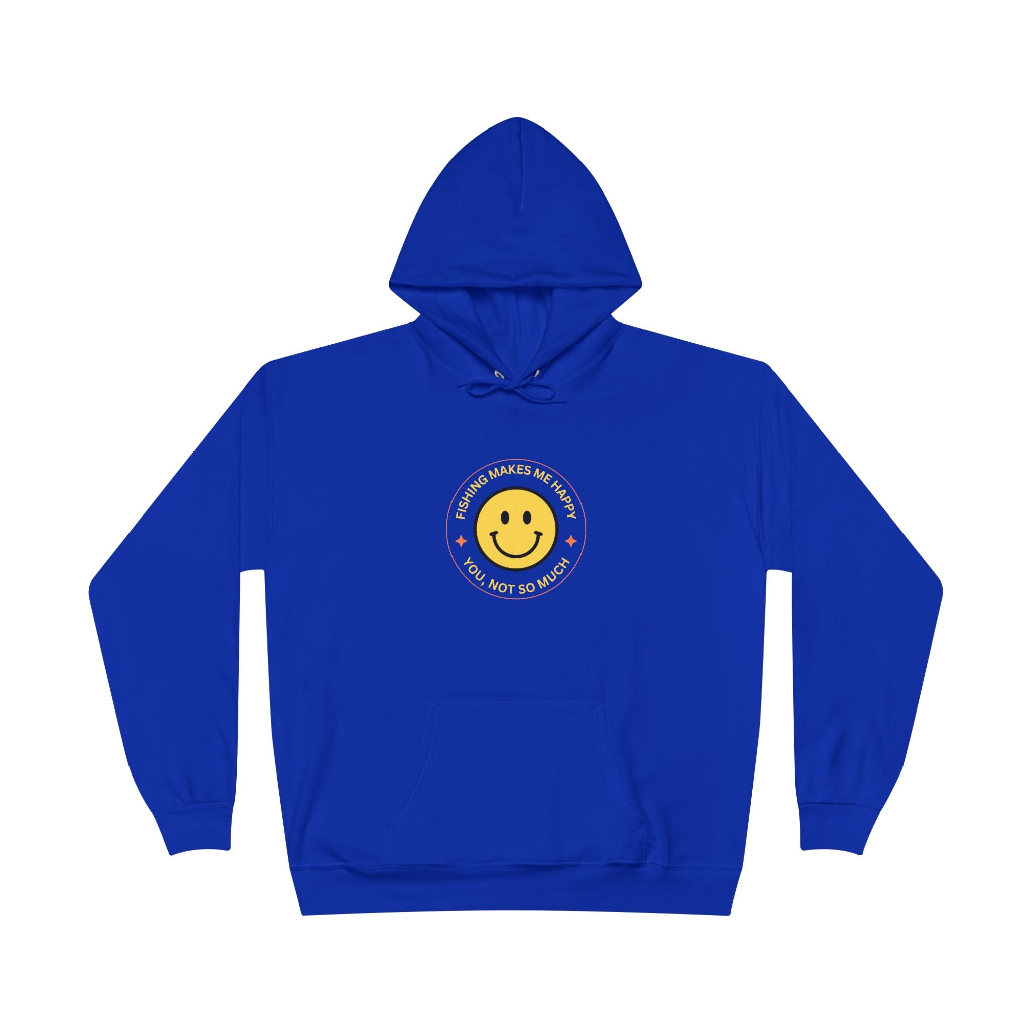 Unisex Eco-Friendly Hoodie "Fishing Makes Me Happy" - Perfect for Casual Outings and Gifting