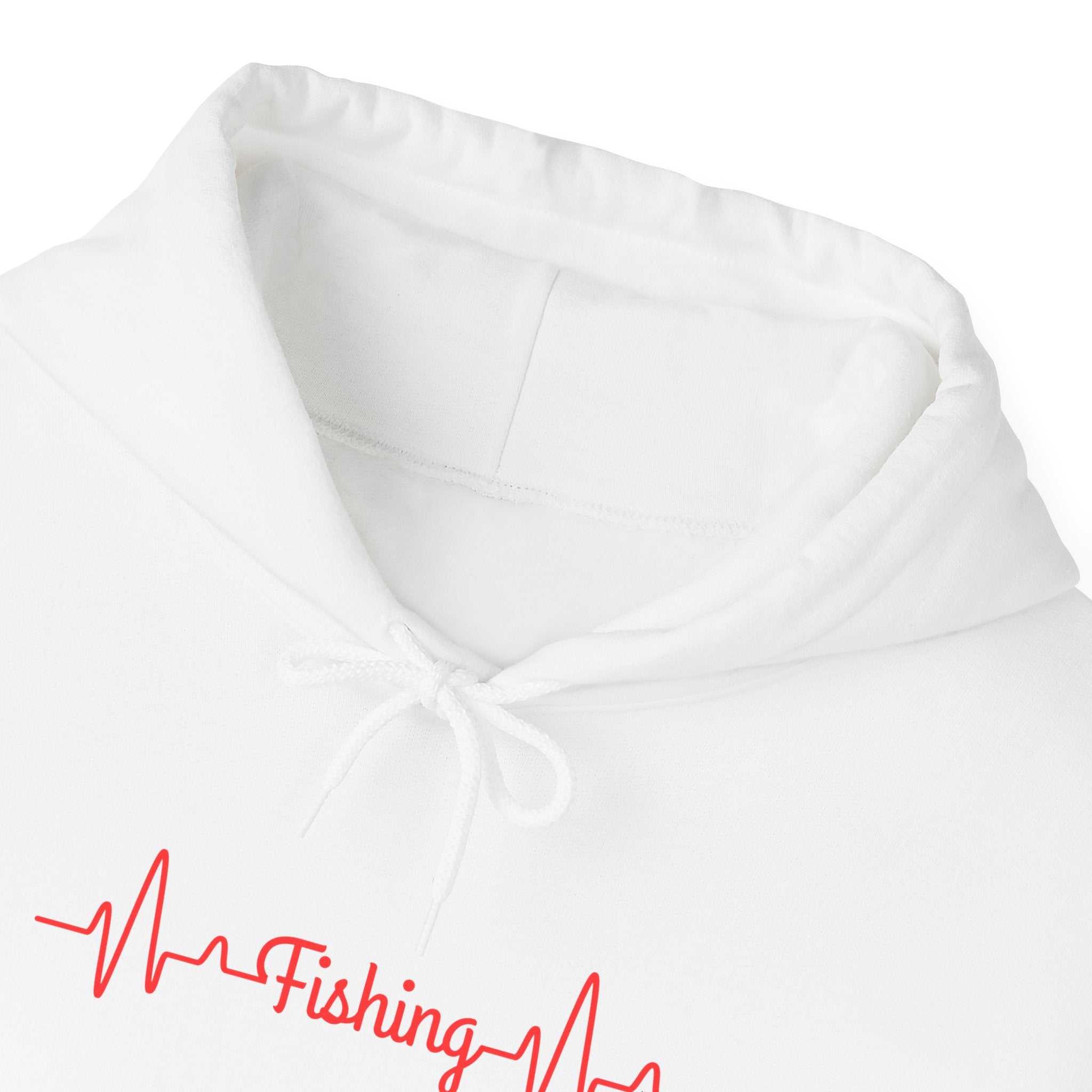 "Fishing Heartbeat" Unisex Hooded Sweatshirt