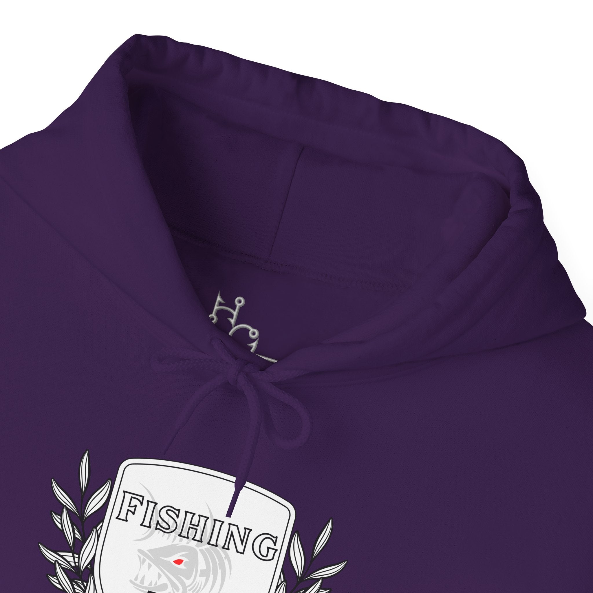 "Fishing University" Unisex Heavy Blend Hoodie - Fun Design for Fishermen