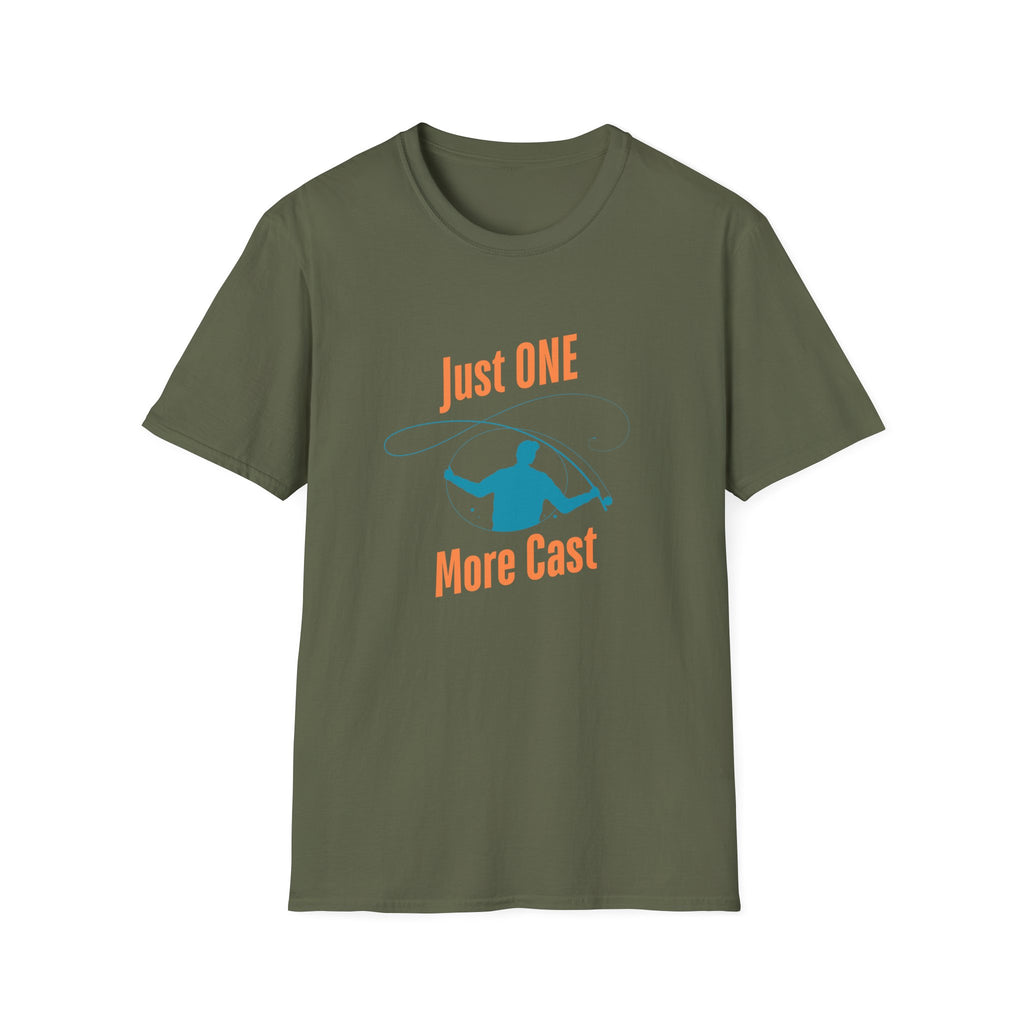 "Just ONE More Cast" Fishing T-Shirt - Unisex Softstyle Tee