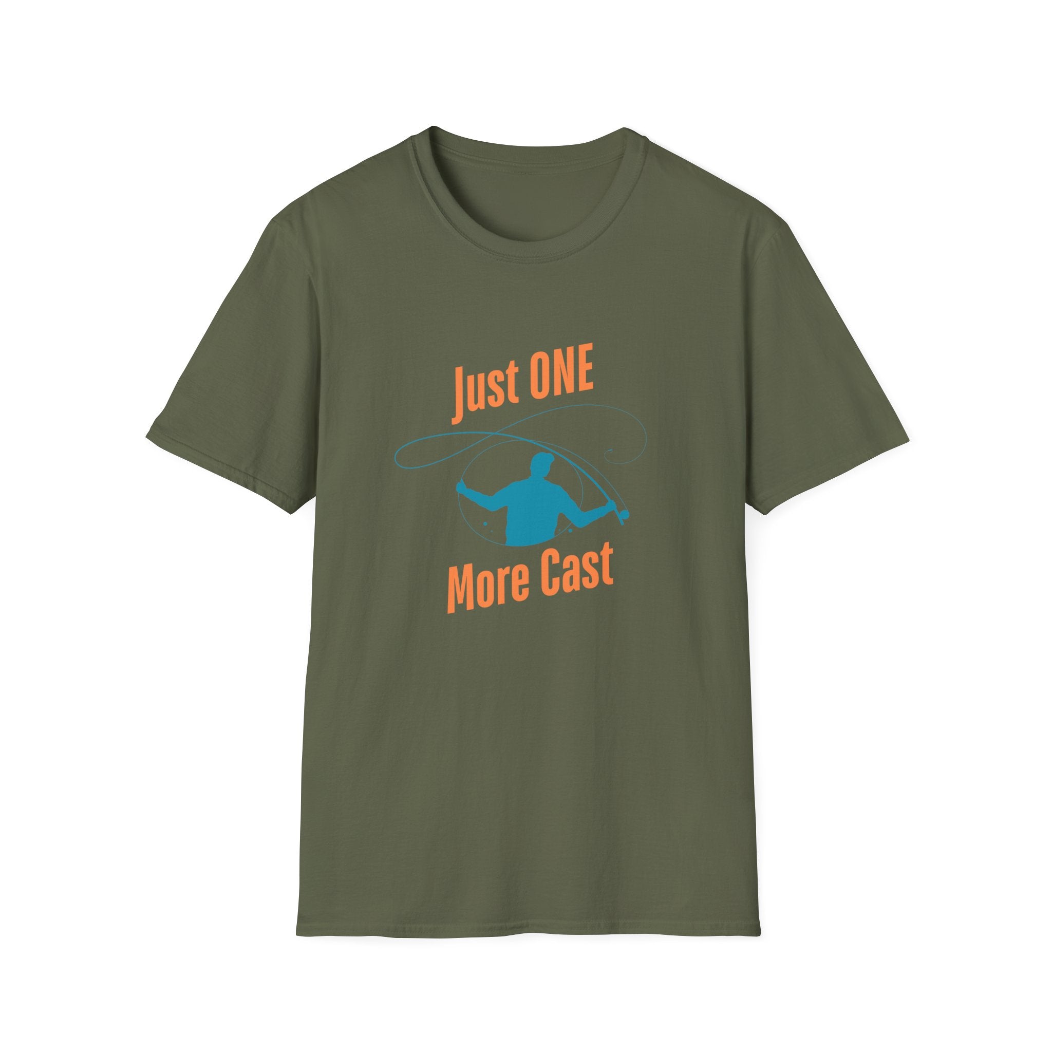 "Just ONE More Cast" Fishing T-Shirt - Unisex Softstyle Tee