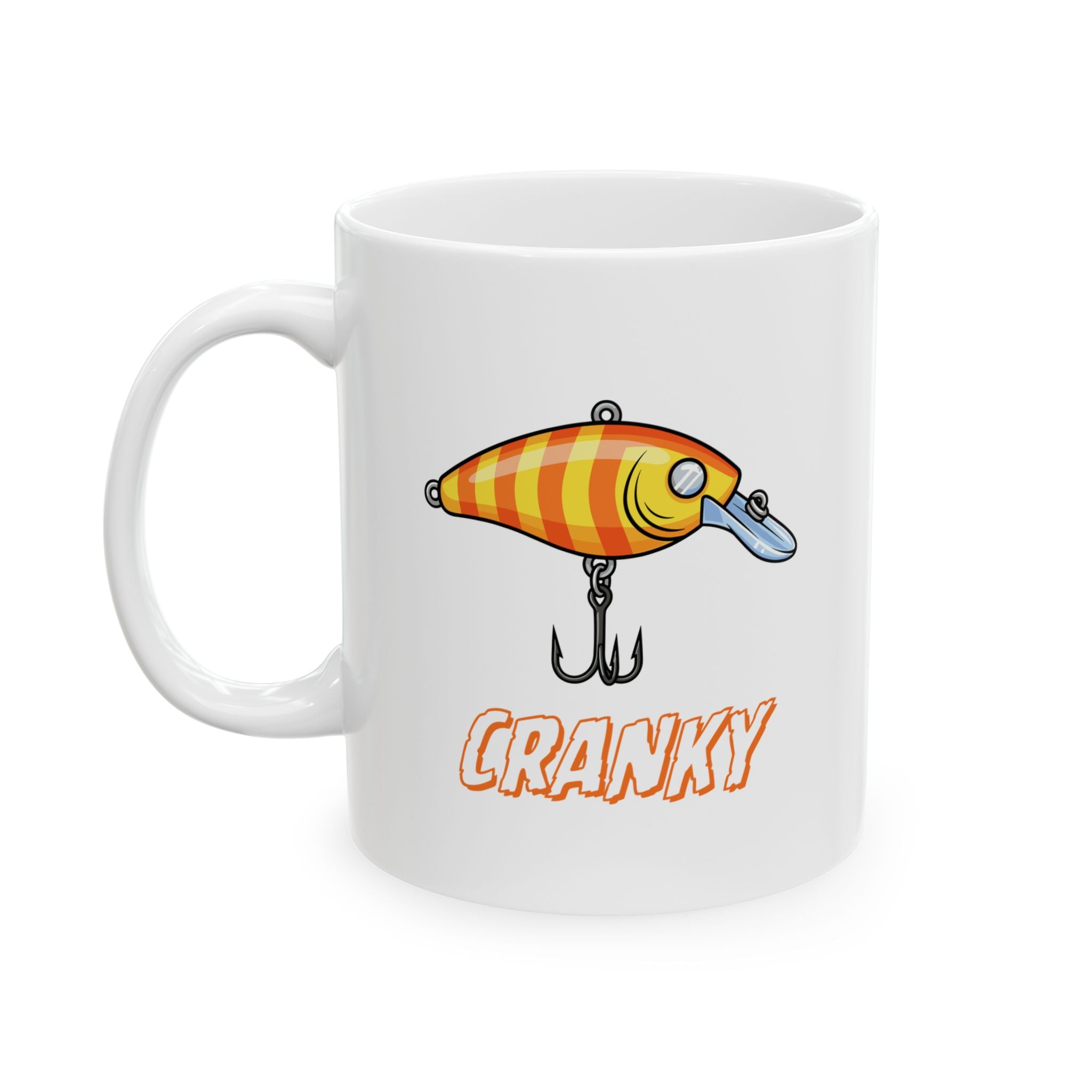 "Cranky" Fishing Themed Ceramic Mug — (11oz, 15oz)