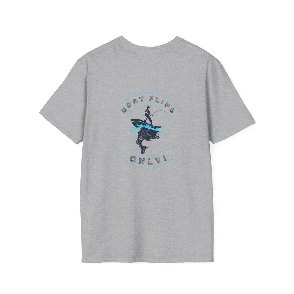 "BFO: Boat Flips Only" Unisex Softstyle T-Shirt - Perfect for Fishing Enthusiasts