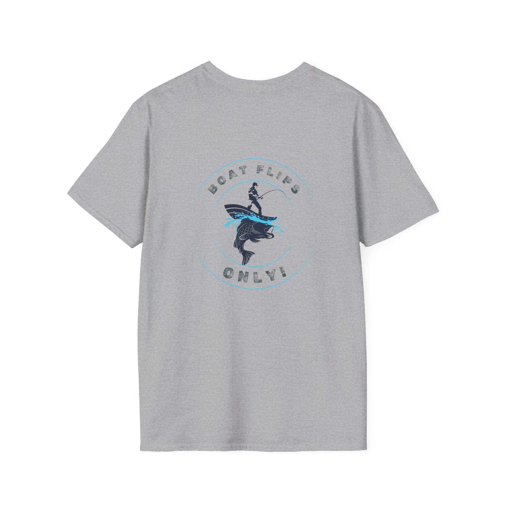"BFO: Boat Flips Only" Unisex Softstyle T-Shirt - Perfect for Fishing Enthusiasts