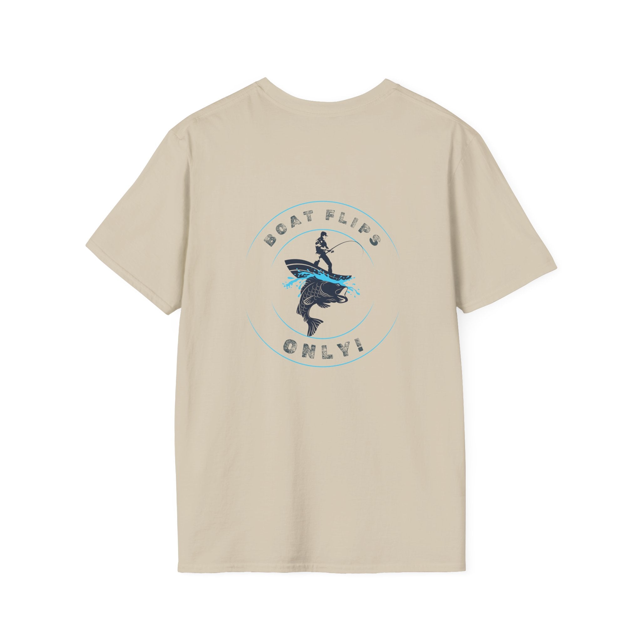 "BFO: Boat Flips Only" Unisex Softstyle T-Shirt - Perfect for Fishing Enthusiasts