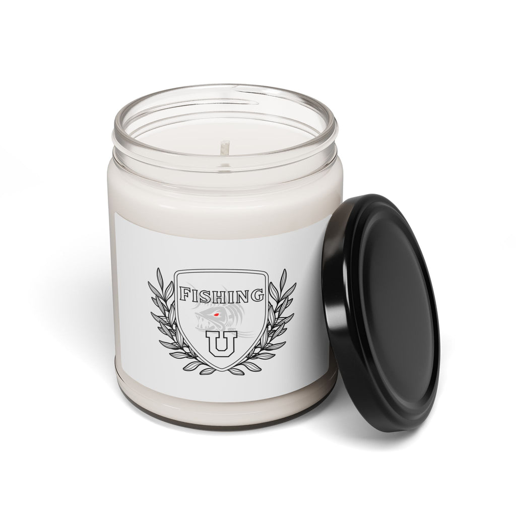 "Fishing University" Funny Fishing Soy Candle (9oz) — Gift for Anglers