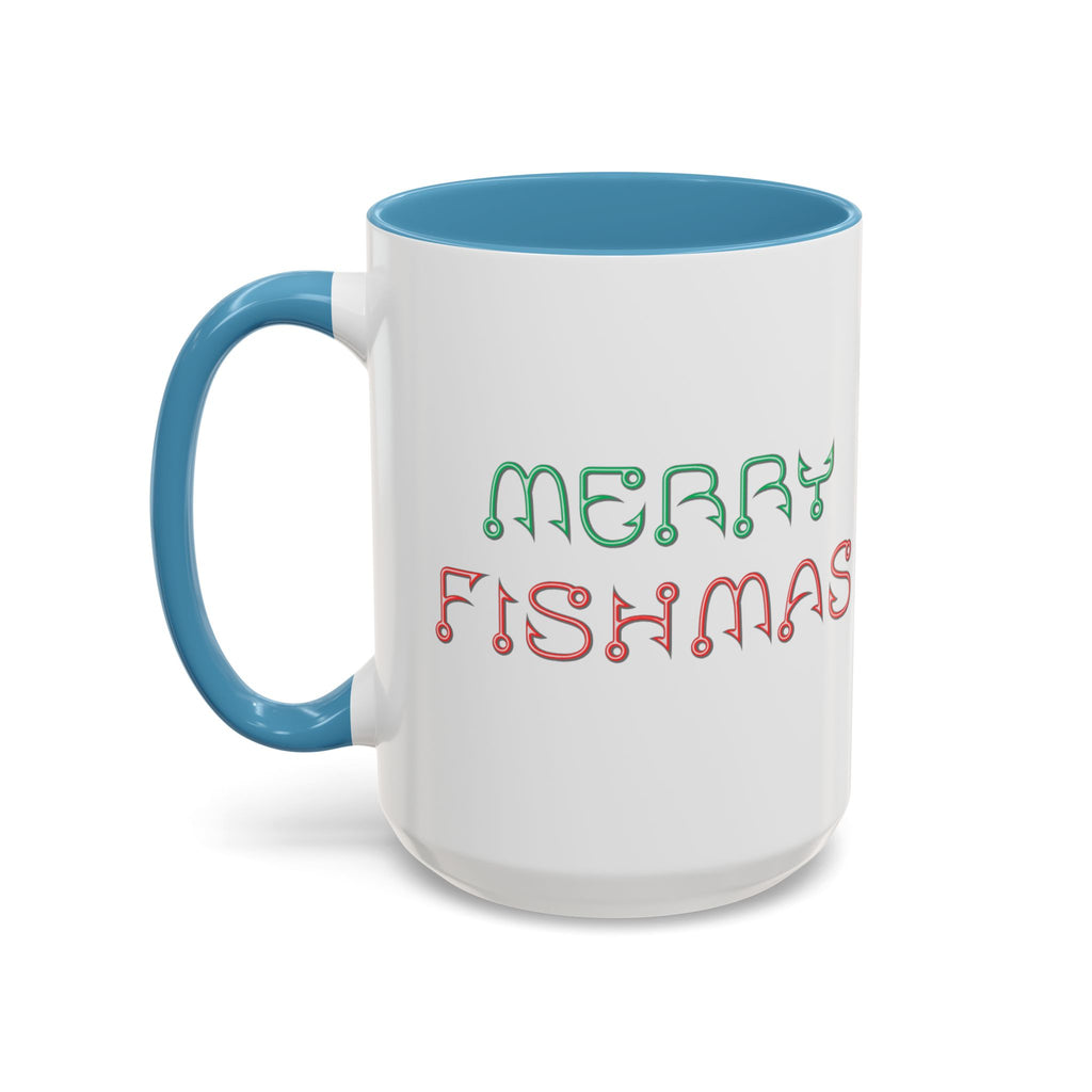 Merry Fishmas Coffee Mug — Funny Holiday Fishing Gift (11/15 oz)