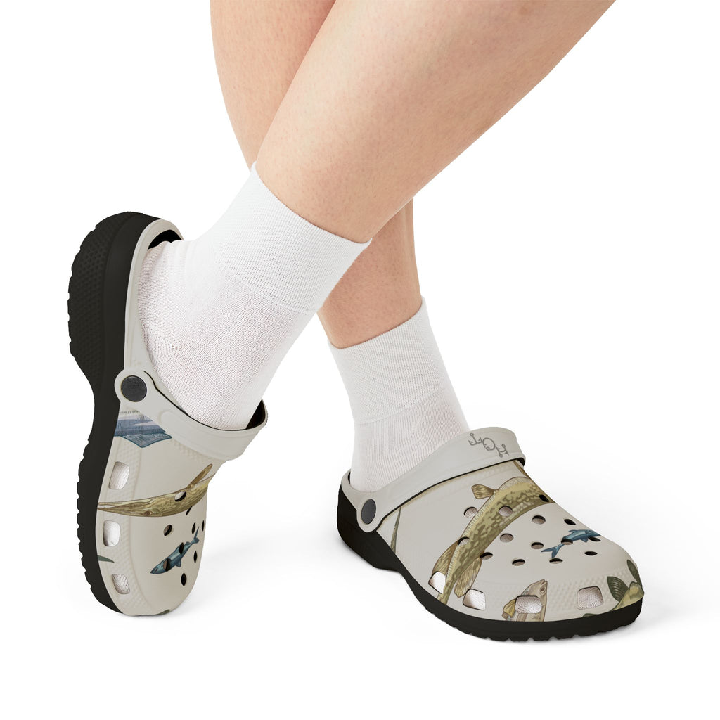 Fish Pattern Foam Clogs — Fish Themed EVA Shoes