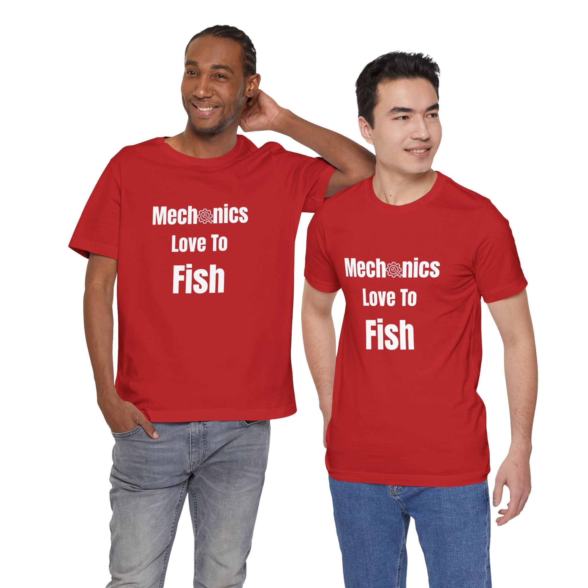 Mechanics Love to Fish T-Shirt — Funny Fishing Tee for Mechanics, Dad Gift