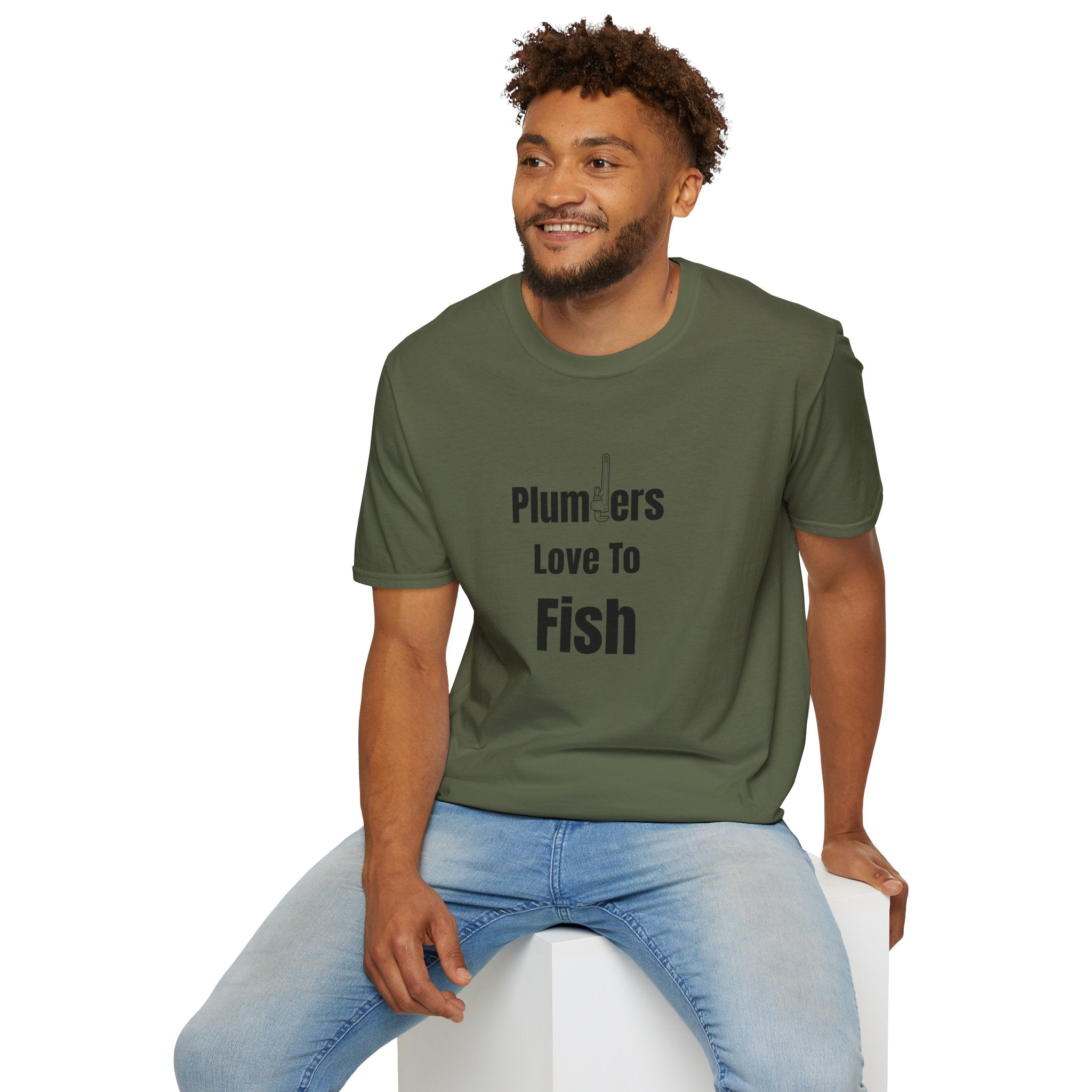 Plumbers Love To Fish T-Shirt — Funny Plumbing Fisherman Tee