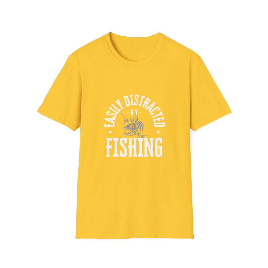 "Easily Distracted by Fishing" Unisex Softstyle T-Shirt