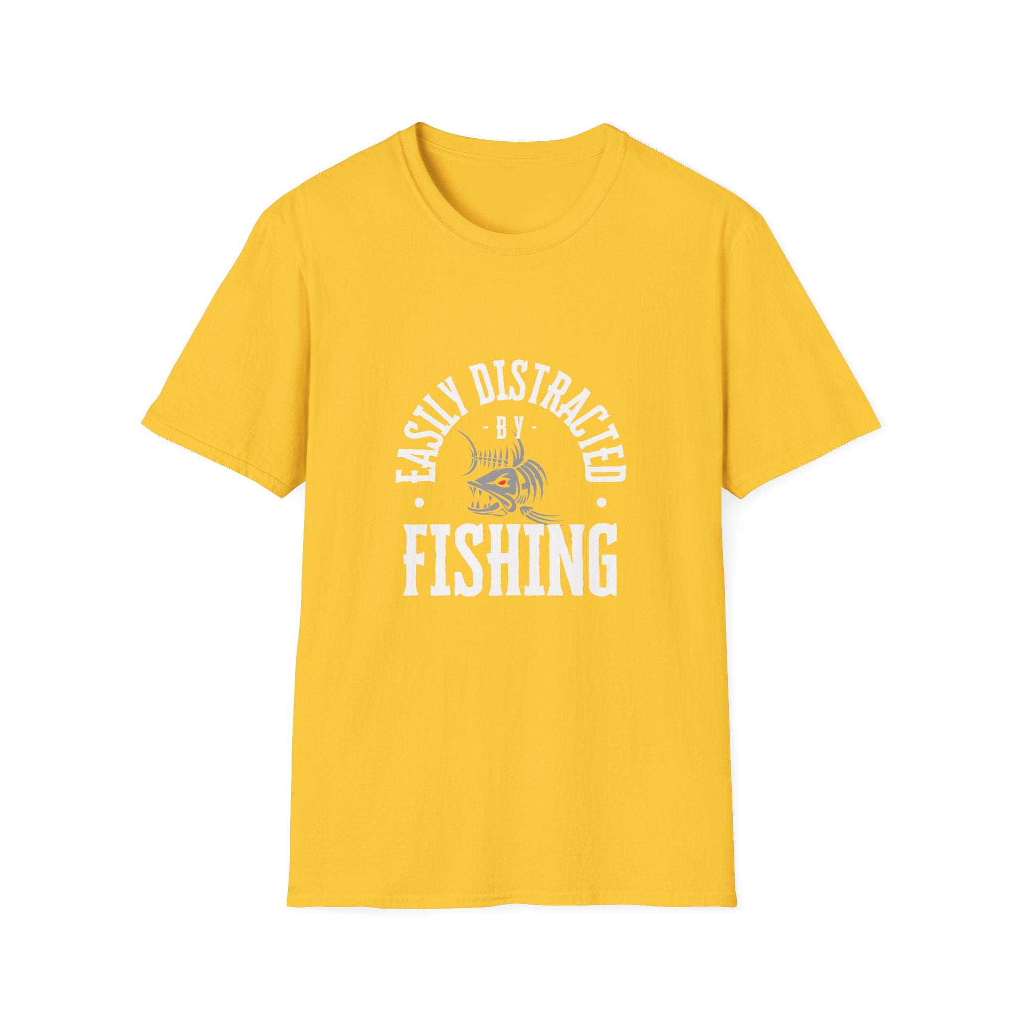 "Easily Distracted by Fishing" Unisex Softstyle T-Shirt