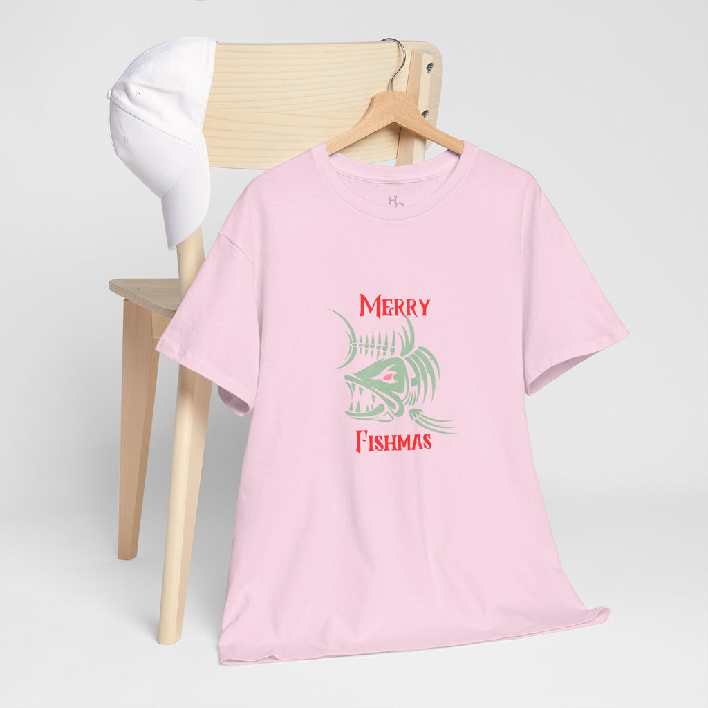 Fishmas Graphic Tee — "Merry Fishmas" Christmas Fishing T-Shirt