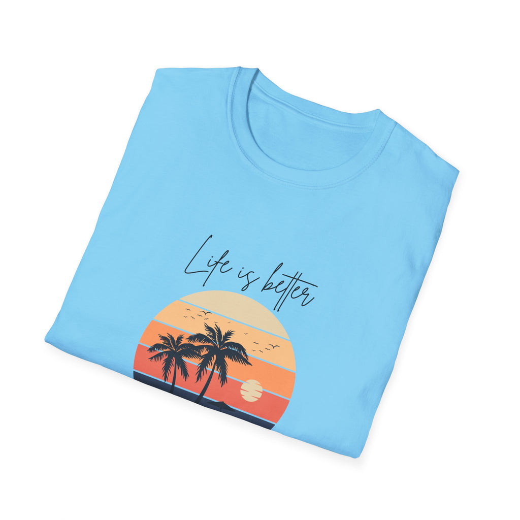 Life is Better @ The Beach Unisex Softstyle T-Shirt